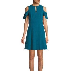 NWT Elie Tahari Raylan Cold-shoulder Keyhole Dress Marina Blue Size 0